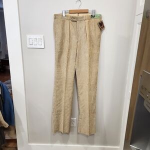 NWT Boston Traders Corduroy Pants Mens 36x37 Khaki Raw Hem Vintage Deadstock